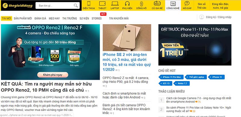 Thiết kế web tin tức