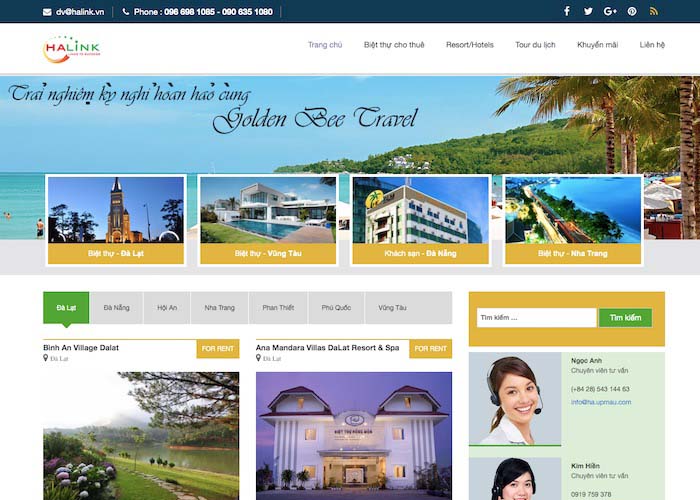 Thiết kế web du lịch